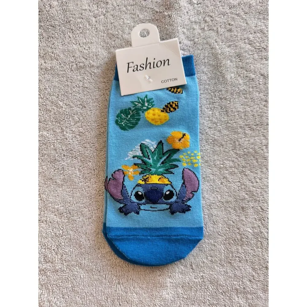 Set of 2 pair of ankle socks of Stitch one size fit shoe size 5-10